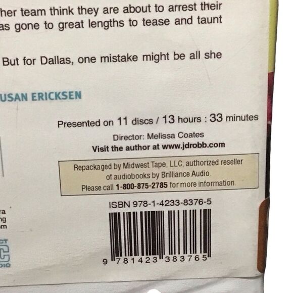 J.D. Robb 'Kindred in Death' CD Audiobook - Picture 3 of 4